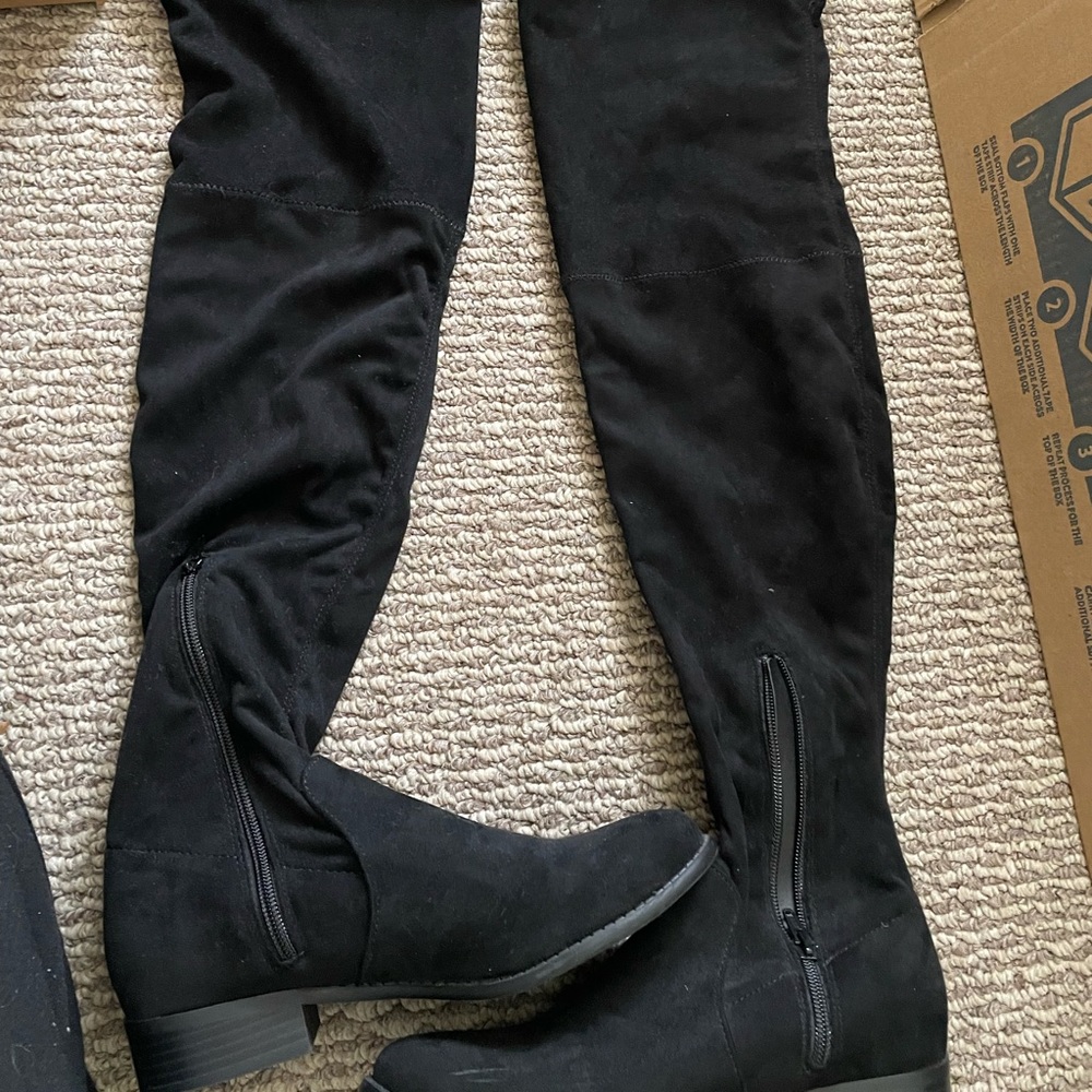 Black Knee High Boots